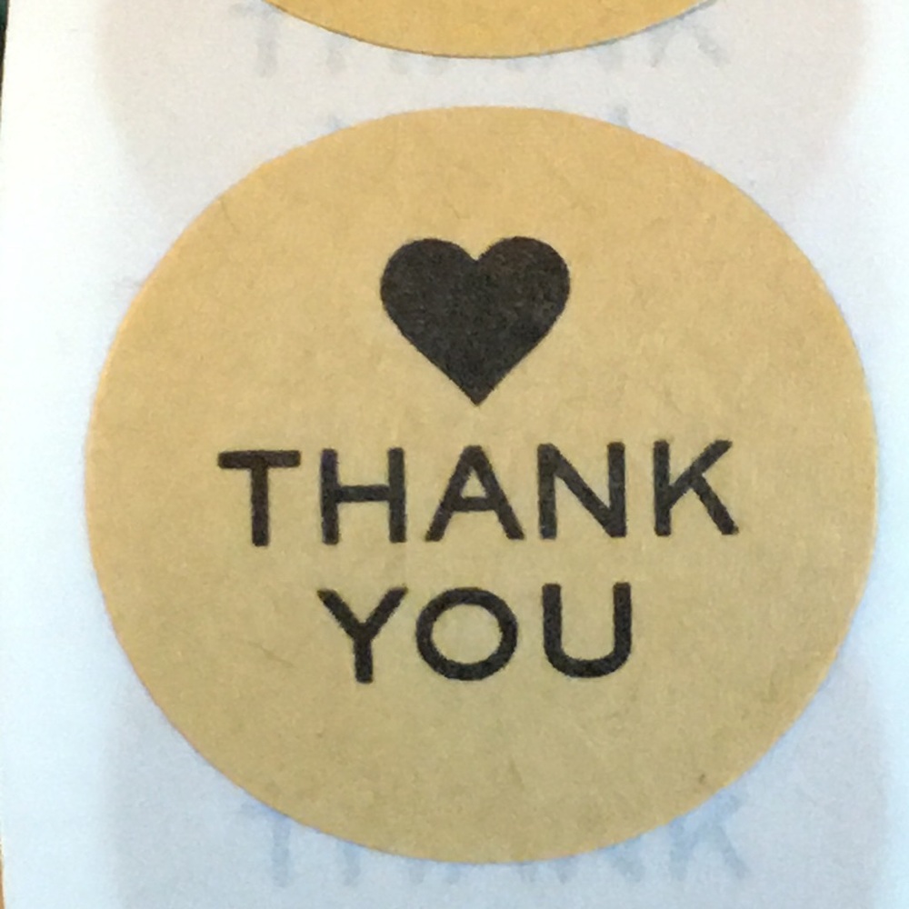 Thank You Stickers 1 Roll 500 Stickers - Picture 4 of 4